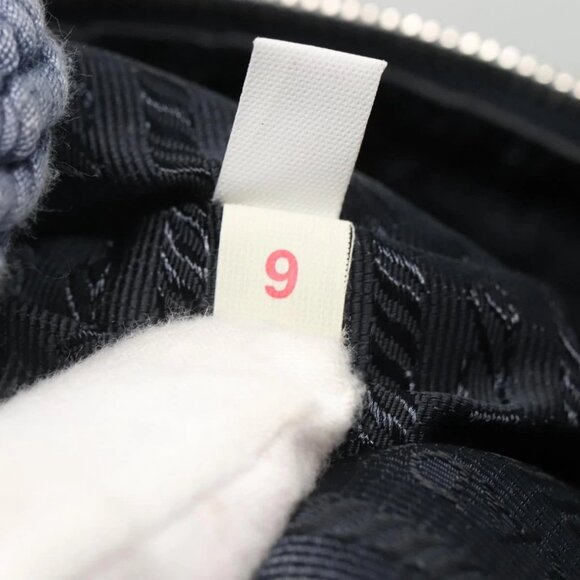 PRADA Shoulder Bag Nylon Blue Silver Auth - Picture 13 of 16